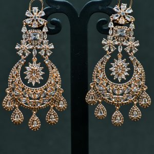 Rosegold Designer AD Earrings