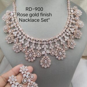 AD Rosegold Bridal Necklace