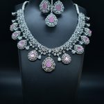 Pink Bridal AD Necklace